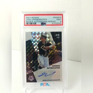 2021 Panini Mosaic Jake Cronenworth RC Auto # RAM-CR PSA 9 MINT